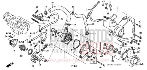 WATER PUMP CBR1100XX5 de 2005
